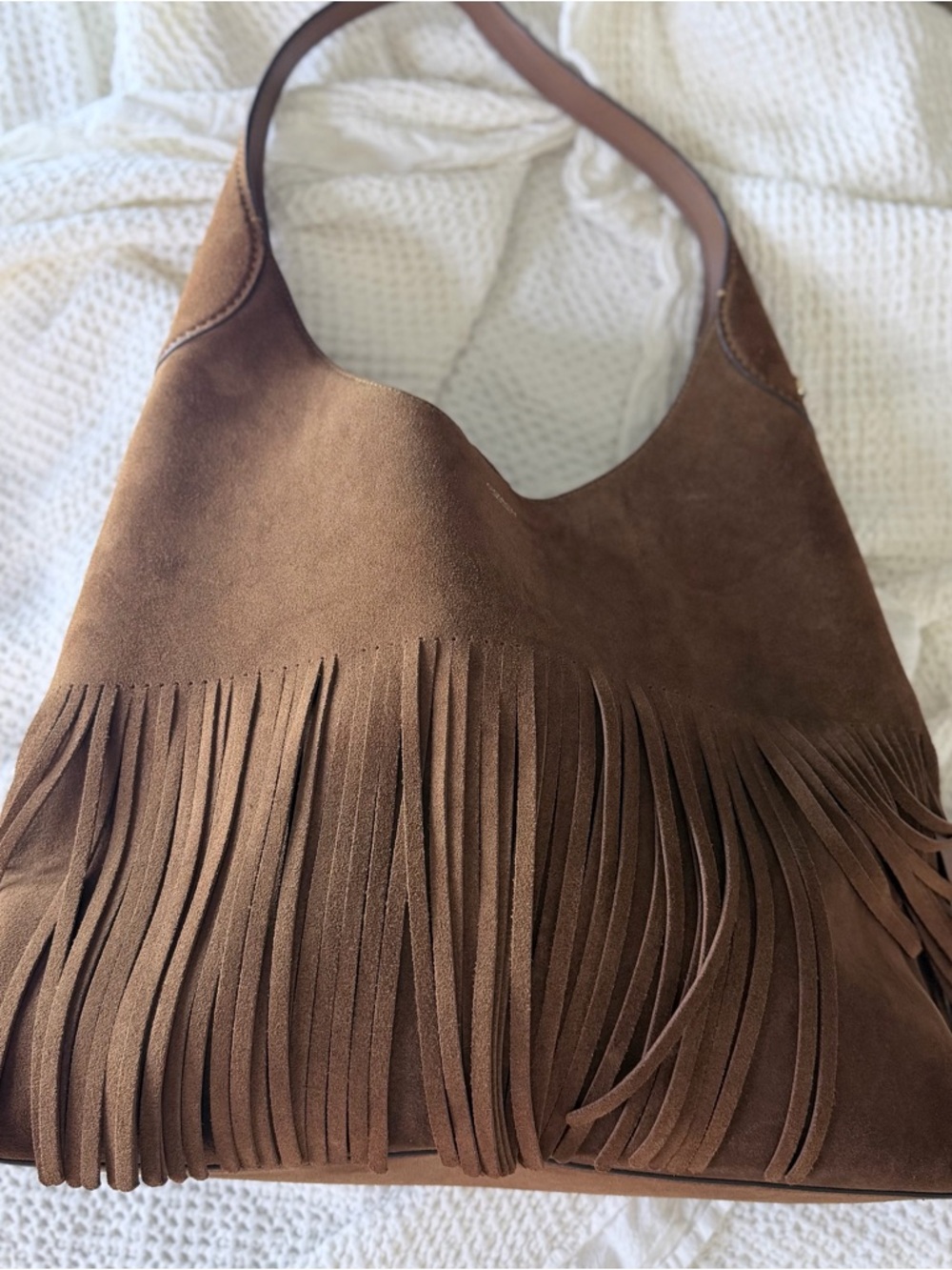 Coach Brown Suede Fringe Shoulder Bag - Picture 2 of 6